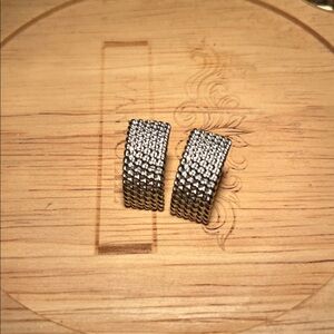 Authentic Vintage Monet Silver Plated Earrings